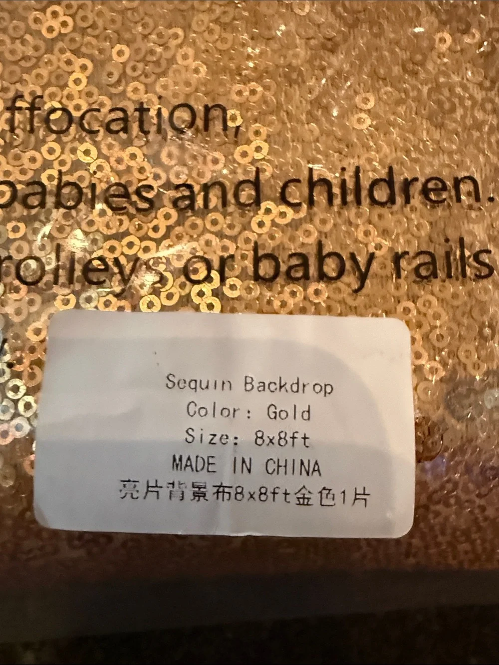 Gold Sequin Tablecloth for Home Party Supplies - Sparkling Gold